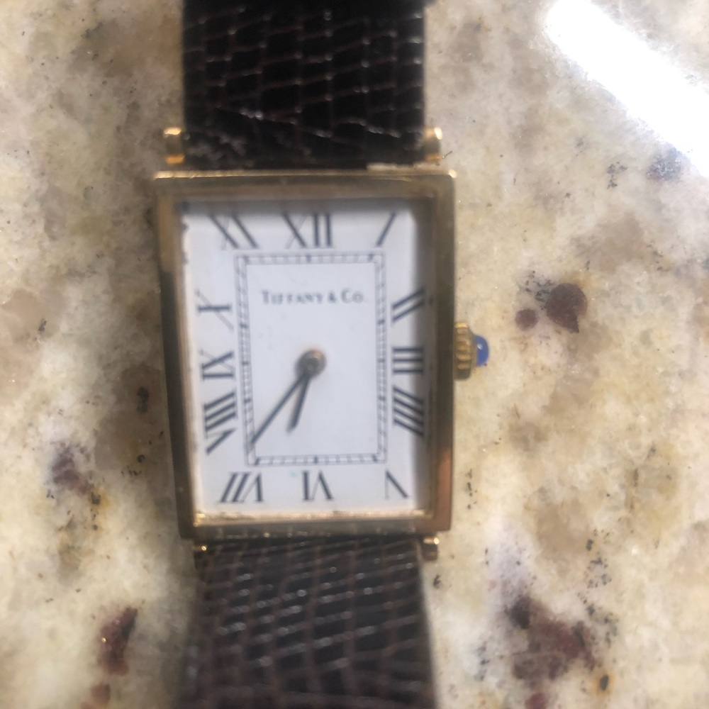 Tiffany & Co Mid Size Unisex 14kt Roman Quartz Watch Free Ship